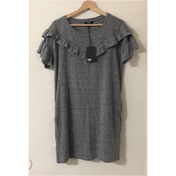 Paige Adalie Ruffle T-Shirt Dress with Pockets - Picture 4 of 8